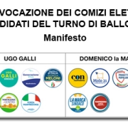 Manifesto ballottaggio 2024 Manfredonia